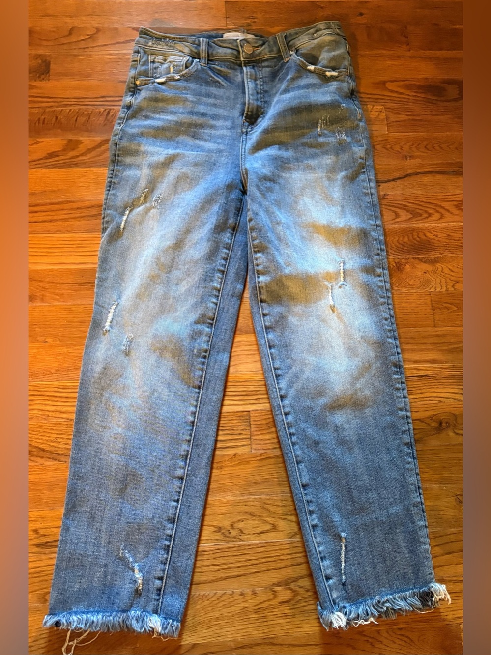 Risen Jeans Distressed Medium Wash Jeans, Style #RDP5078, Size 13/31